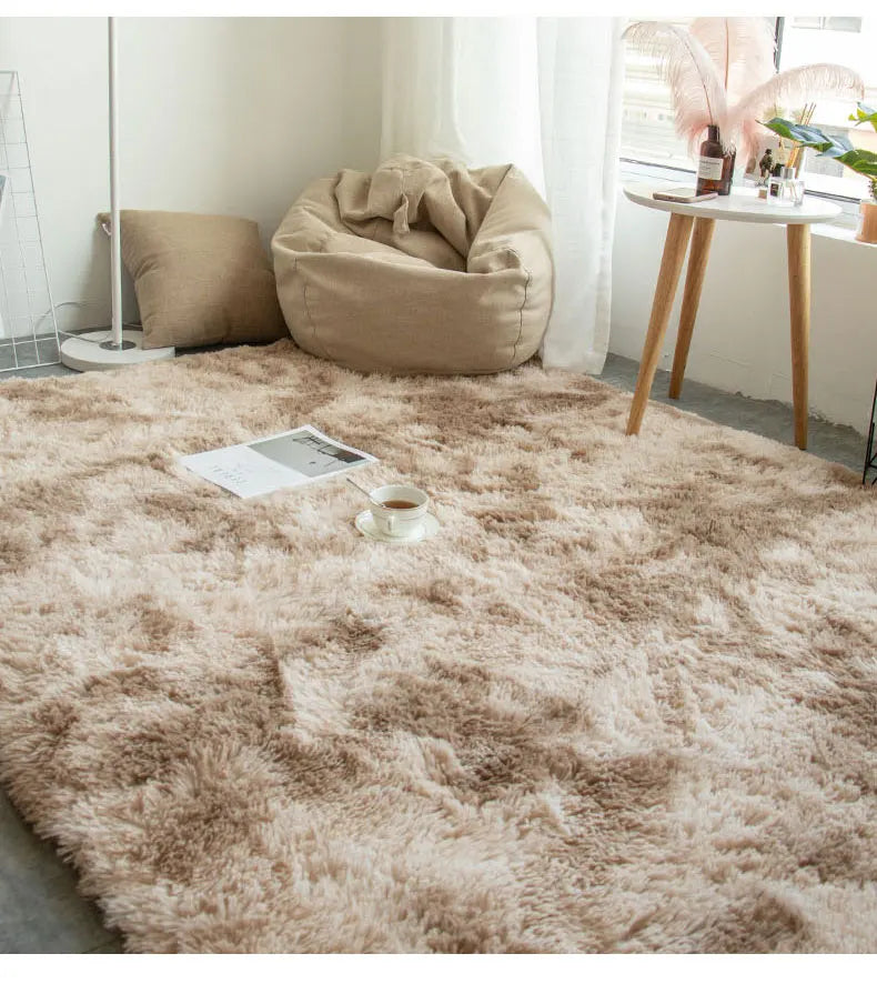 Fluffy Large Carpet Living Room Plush Lounge Rug in The Bedroom Floor Mat Soft Velvet Carpets For Children Kids Decoration 