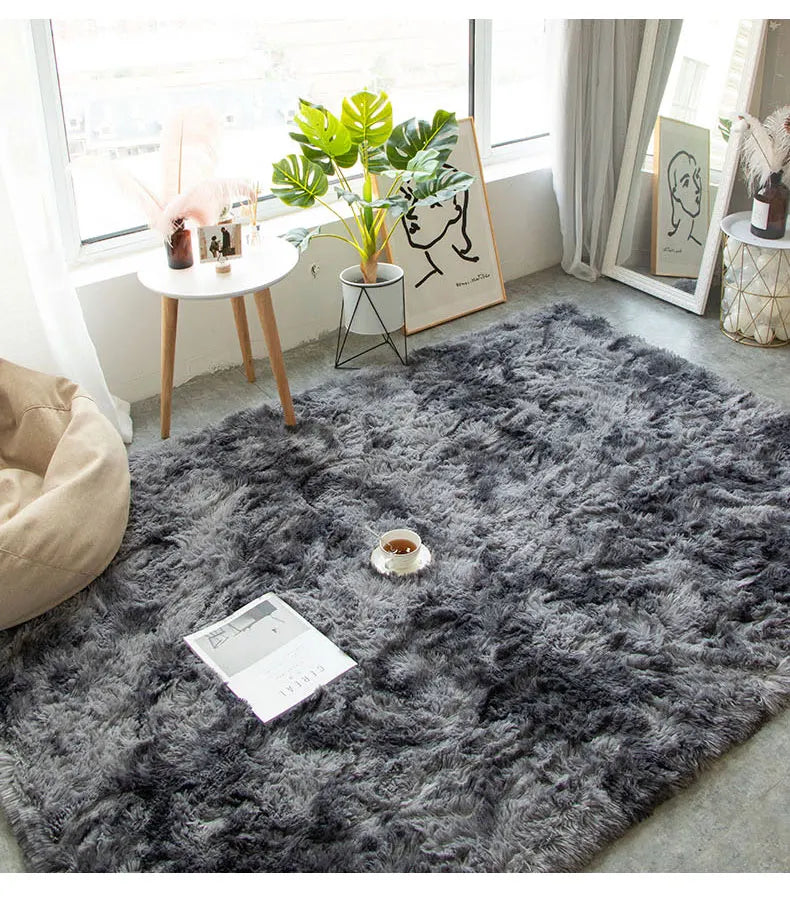 Fluffy Large Carpet Living Room Plush Lounge Rug in The Bedroom Floor Mat Soft Velvet Carpets For Children Kids Decoration 