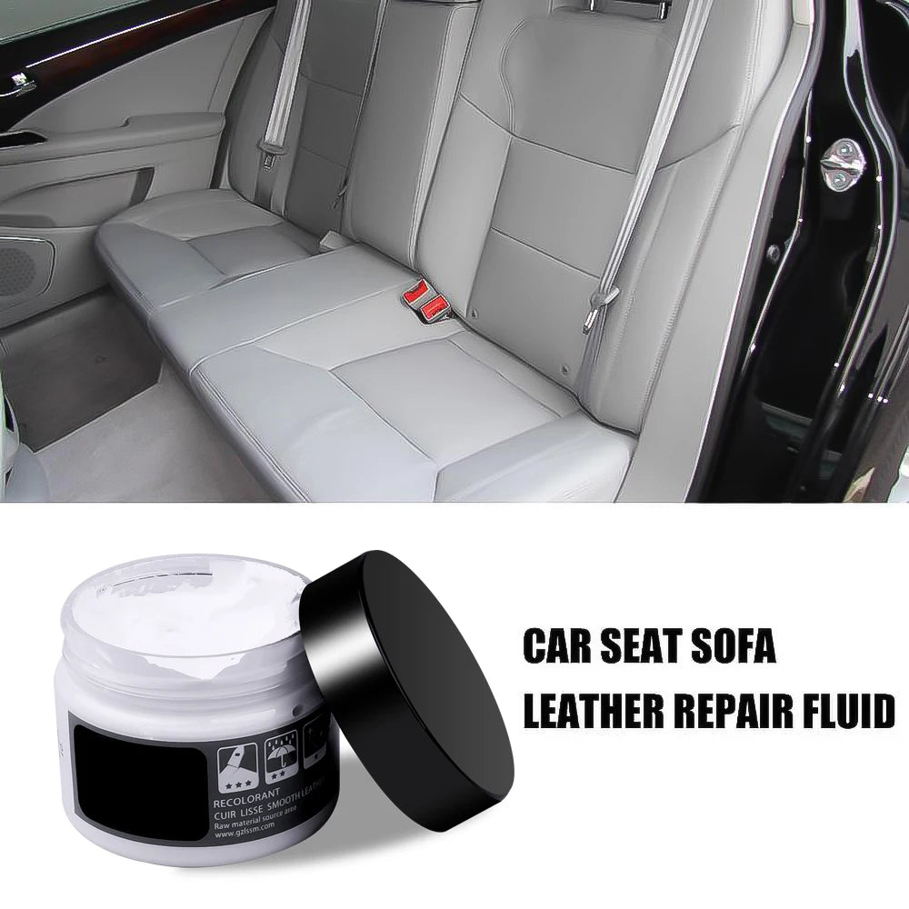 Car Leather Vinyl Repair Kit Leather Paint Cleaner for Auto Seat Sofa Leather Repair Coats Holes Scratch Cracks No Heat Liquid