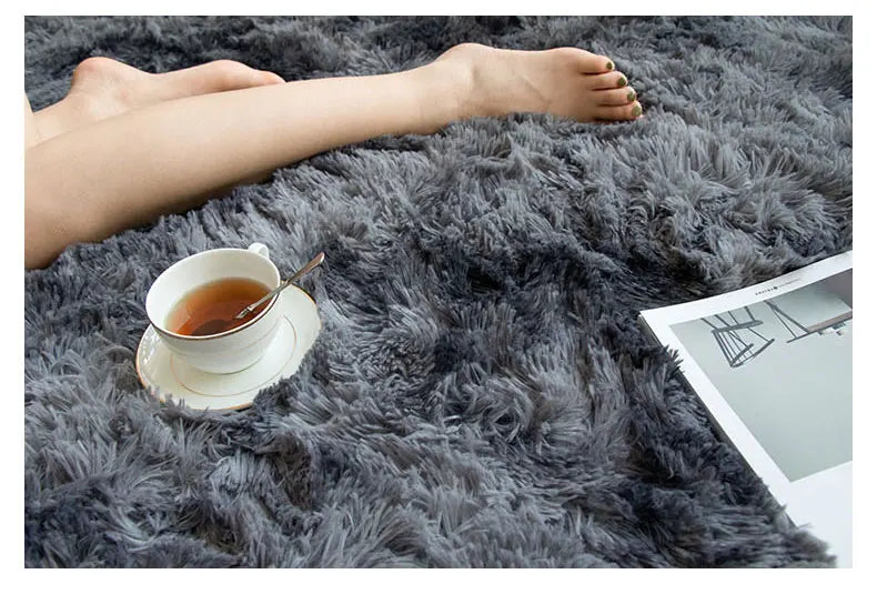 Fluffy Large Carpet Living Room Plush Lounge Rug in The Bedroom Floor Mat Soft Velvet Carpets For Children Kids Decoration 