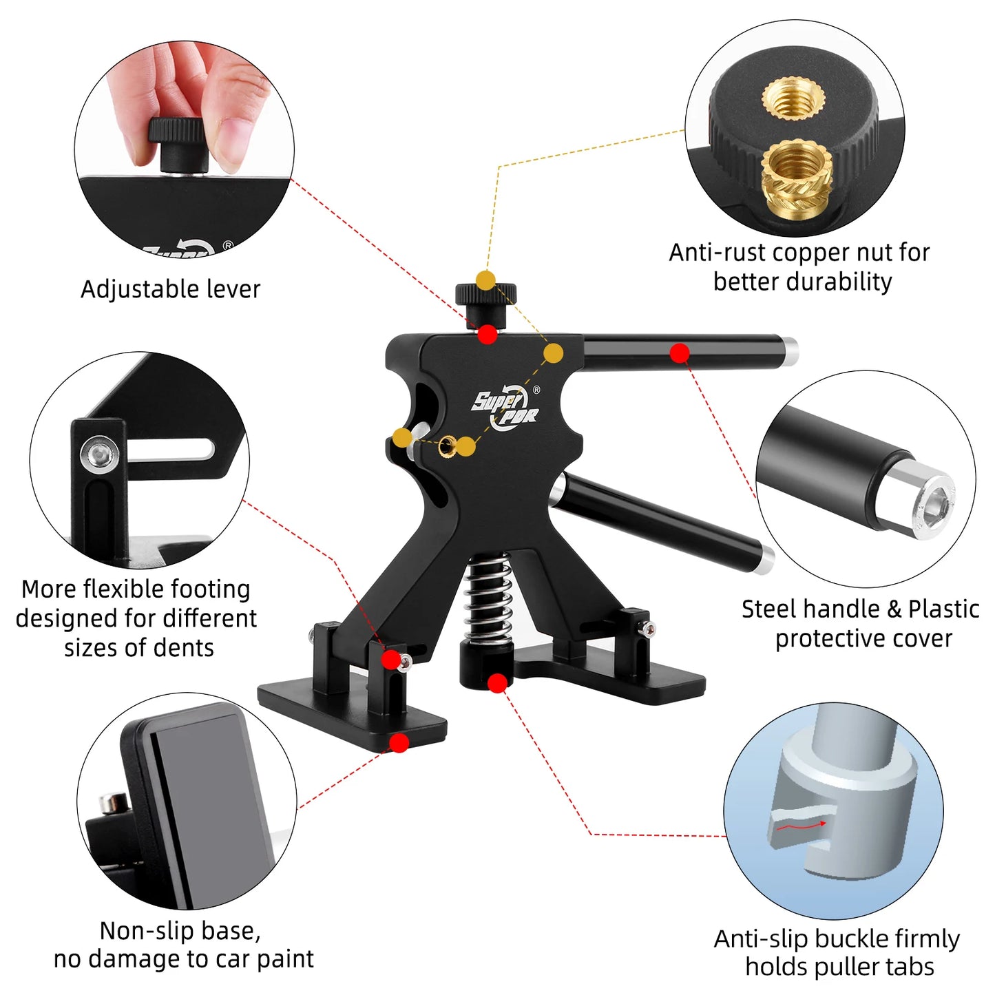 PDR Car Paintless Dent Repair Kit Professional Dent Remover tools Auto Dent Repair Puller Dint Hail Damage Tool