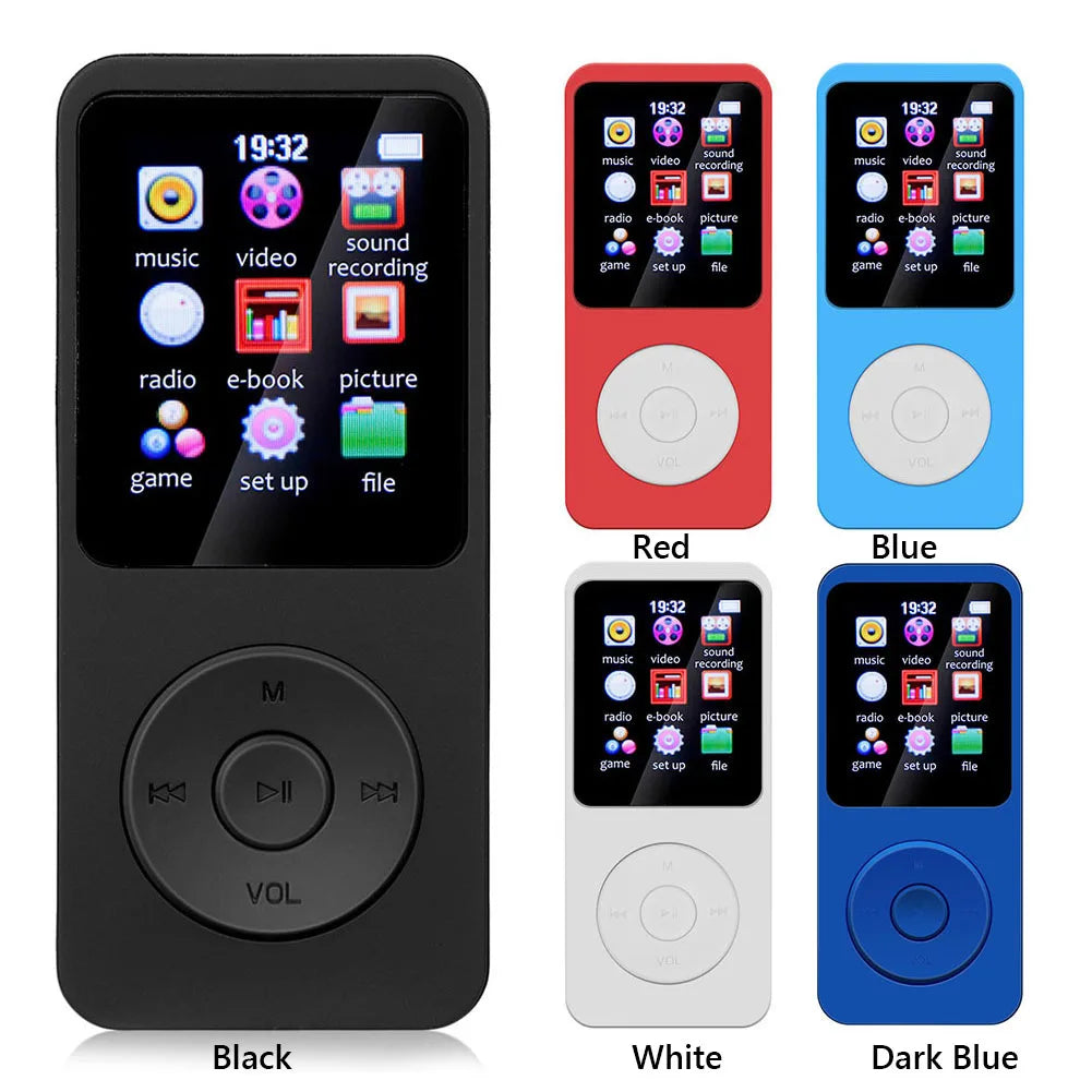 MP3 Player 1.8 in Screen HiFi Lossless Music Player Bluetooth-Compatible5.4 Type-C Music Stereo Player Built-in Speaker for Kids