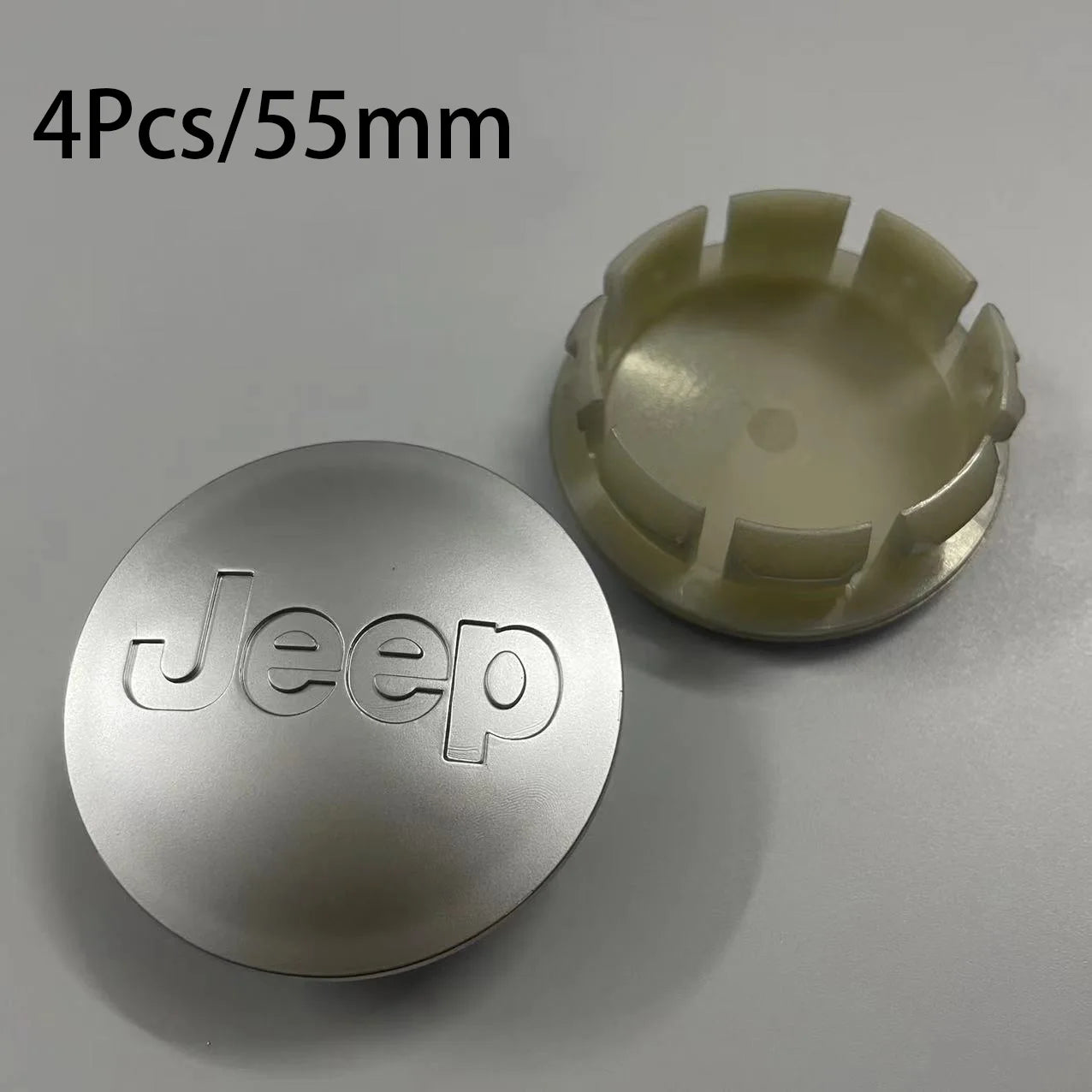 4Pcs 55mm 63mm Jeep Logo Hub Caps Car Wheel Center Cover For Jeep Grand Cherokee Wrangler JK Gladiator Compass Renegade Patriot