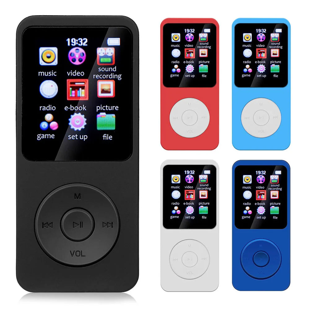MP3 Player 1.8 in Screen HiFi Lossless Music Player Bluetooth-Compatible5.4 Type-C Music Stereo Player Built-in Speaker for Kids
