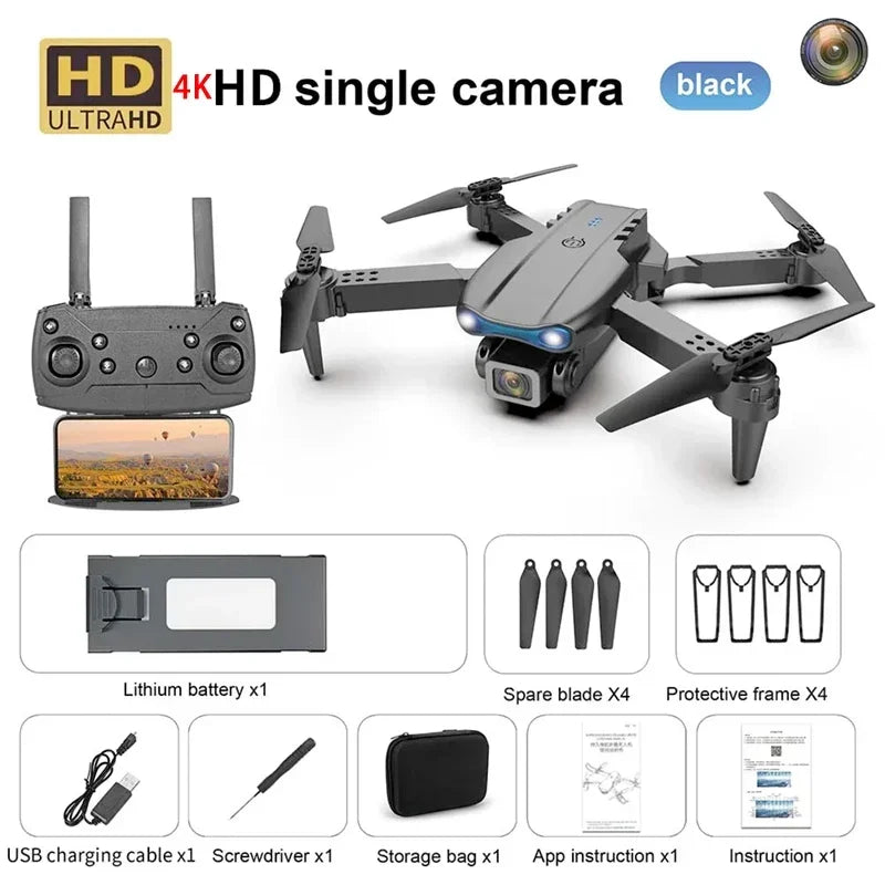 Uusi E99 PRO Drones GPS Professional 8K HD-kameralla FPV 5G Wifi Harjaton moottori Taitettava RC-nelikopteri esteiden välttäminen Dron