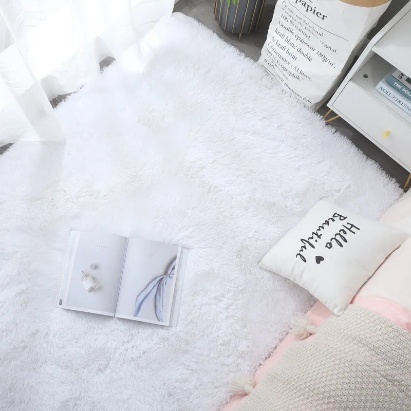 Fluffy Large Carpet Living Room Plush Lounge Rug in The Bedroom Floor Mat Soft Velvet Carpets For Children Kids Decoration 