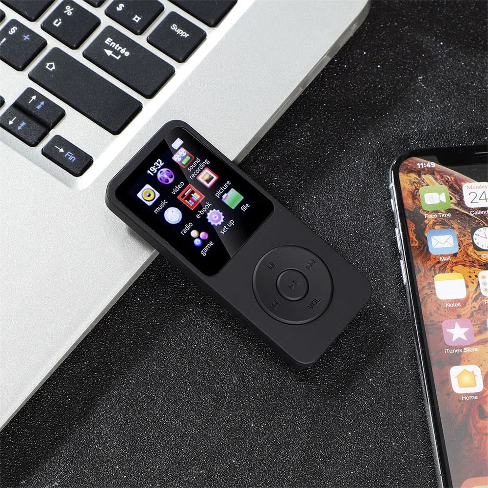 MP3 Player 1.8 in Screen HiFi Lossless Music Player Bluetooth-Compatible5.4 Type-C Music Stereo Player Built-in Speaker for Kids