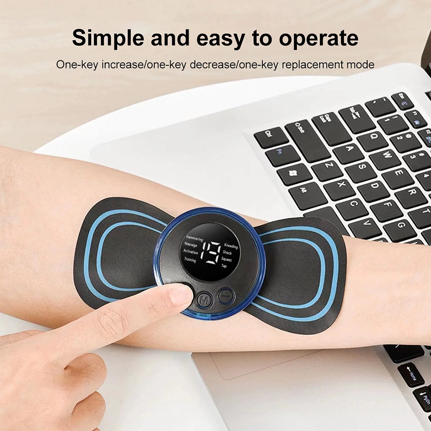 Mini Neck Massager Sähköinen lihasstimulaattori Kohdunkaulan hierontalaastarit Hierontatyynyt Kaukosäädin selän kehon terveydelle