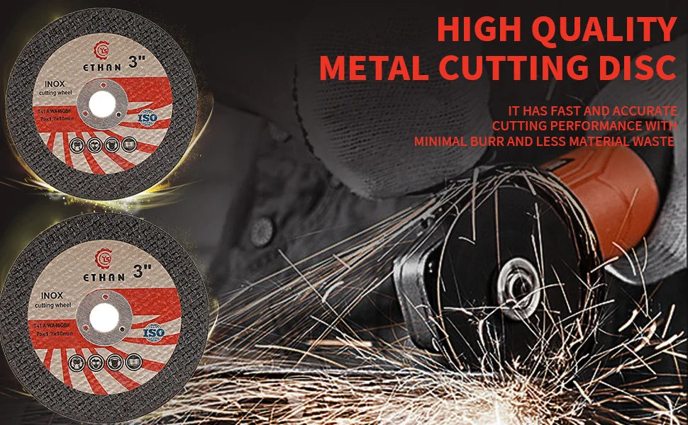 Sbestily 10pcs 75mm Circular Resin Saw Blade Mini Cutting Disc Metal Fast Cut Grinding Wheel for Angle Grinder Accessories