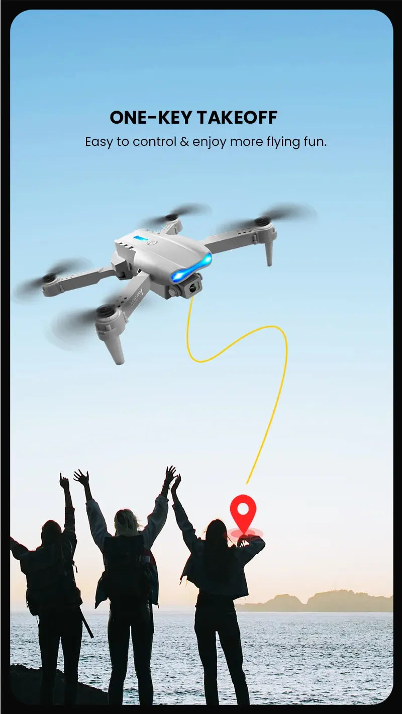 Uusi E99 PRO Drones GPS Professional 8K HD-kameralla FPV 5G Wifi Harjaton moottori Taitettava RC-nelikopteri esteiden välttäminen Dron