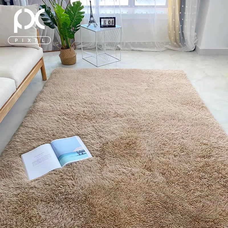 Fluffy Large Carpet Living Room Plush Lounge Rug in The Bedroom Floor Mat Soft Velvet Carpets For Children Kids Decoration 
