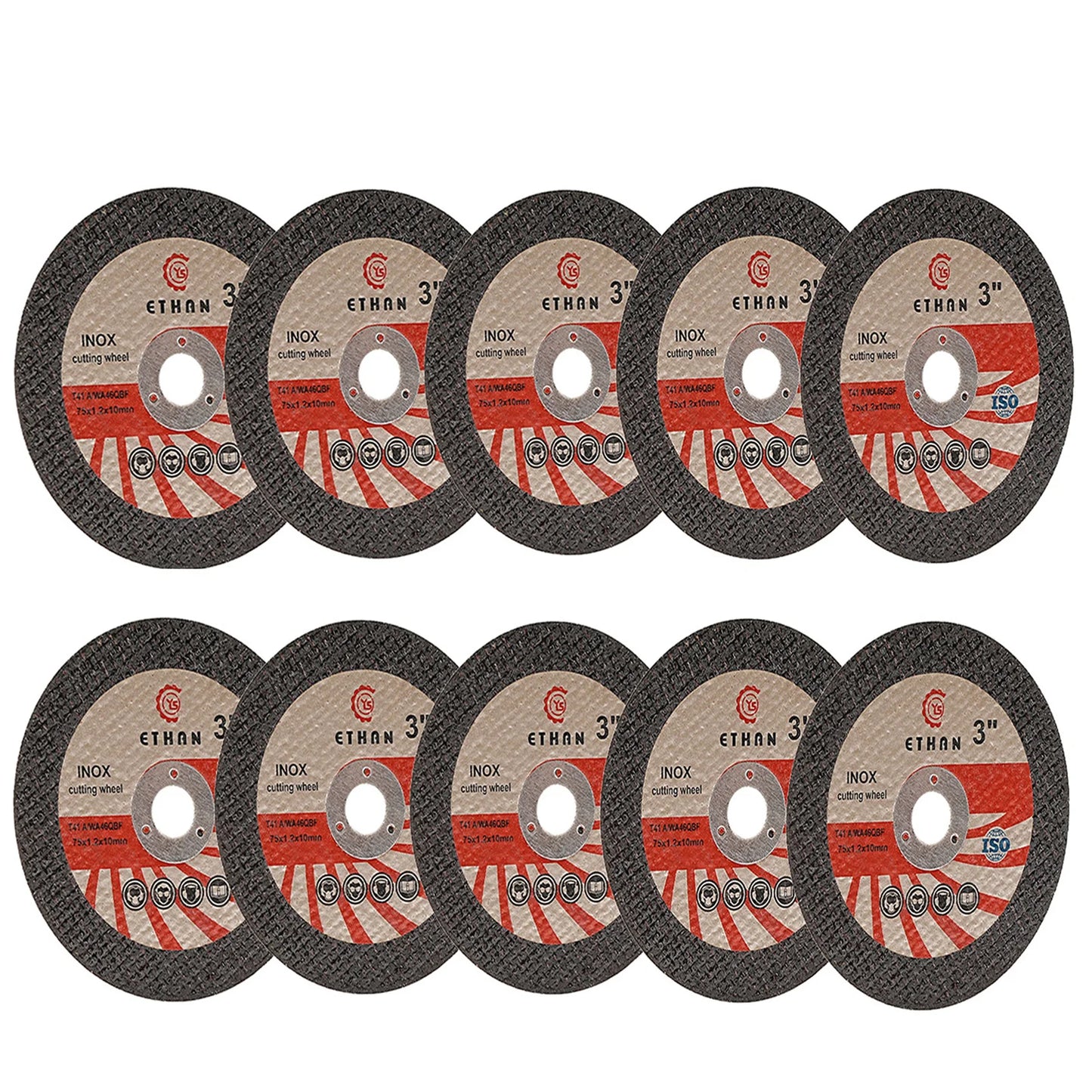 Sbestily 10pcs 75mm Circular Resin Saw Blade Mini Cutting Disc Metal Fast Cut Grinding Wheel for Angle Grinder Accessories