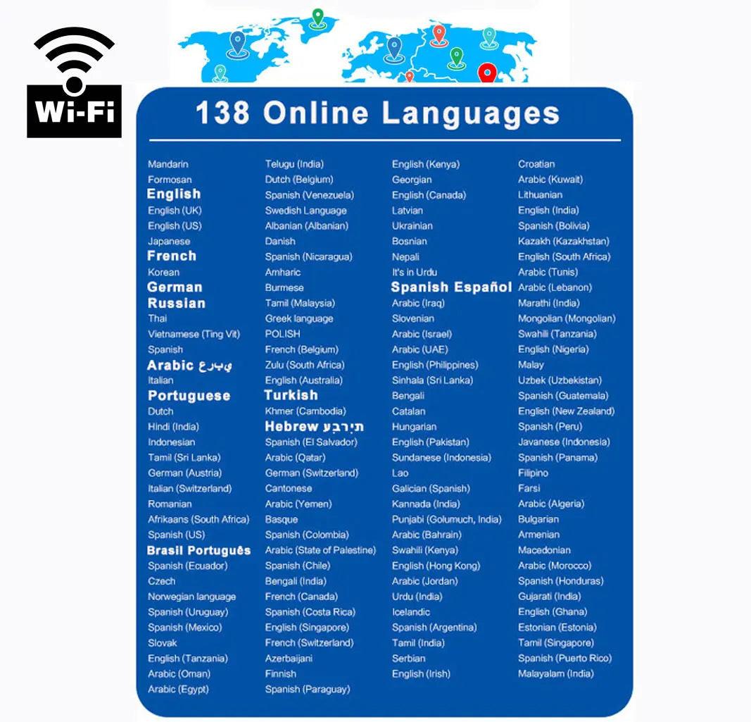 T21 Offline Portable Audio Translator 138 Language Smart Translator In Real Time Smart Voice AI Voice Photo Translator