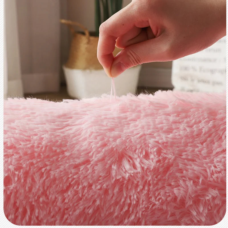 Fluffy Large Carpet Living Room Plush Lounge Rug in The Bedroom Floor Mat Soft Velvet Carpets For Children Kids Decoration 
