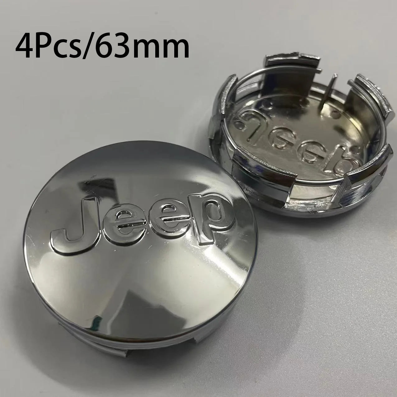 4Pcs 55mm 63mm Jeep Logo Hub Caps Car Wheel Center Cover For Jeep Grand Cherokee Wrangler JK Gladiator Compass Renegade Patriot