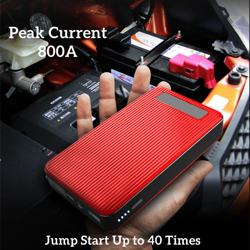 GKFLY Car Battery Jump Starter 8000mAh Portable Car Battery Booster Charger 12V Starting Device Emergency Booster