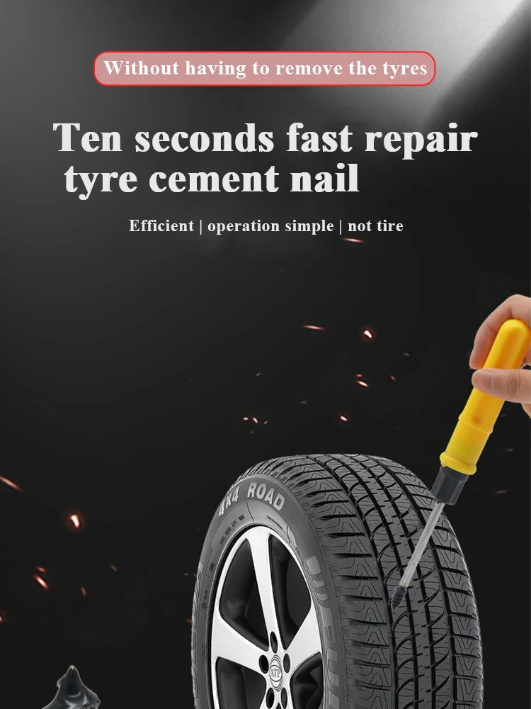 10/30Pcs Car Tyre Repair Rubber Nail Set Universal Car Motorcycle Tyre Repair Nails Truck Scooter Bike Tire Puncture Repair Tool