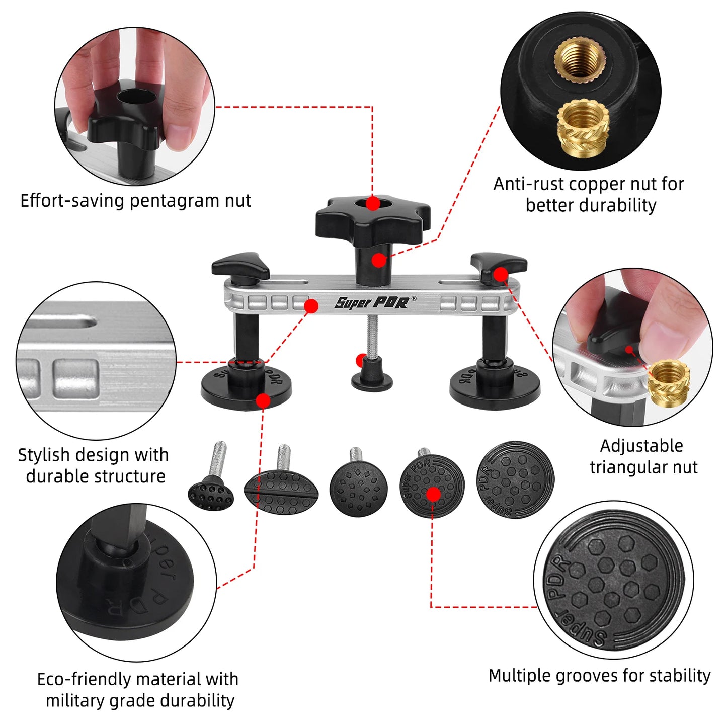 PDR Car Paintless Dent Repair Kit Professional Dent Remover tools Auto Dent Repair Puller Dint Hail Damage Tool