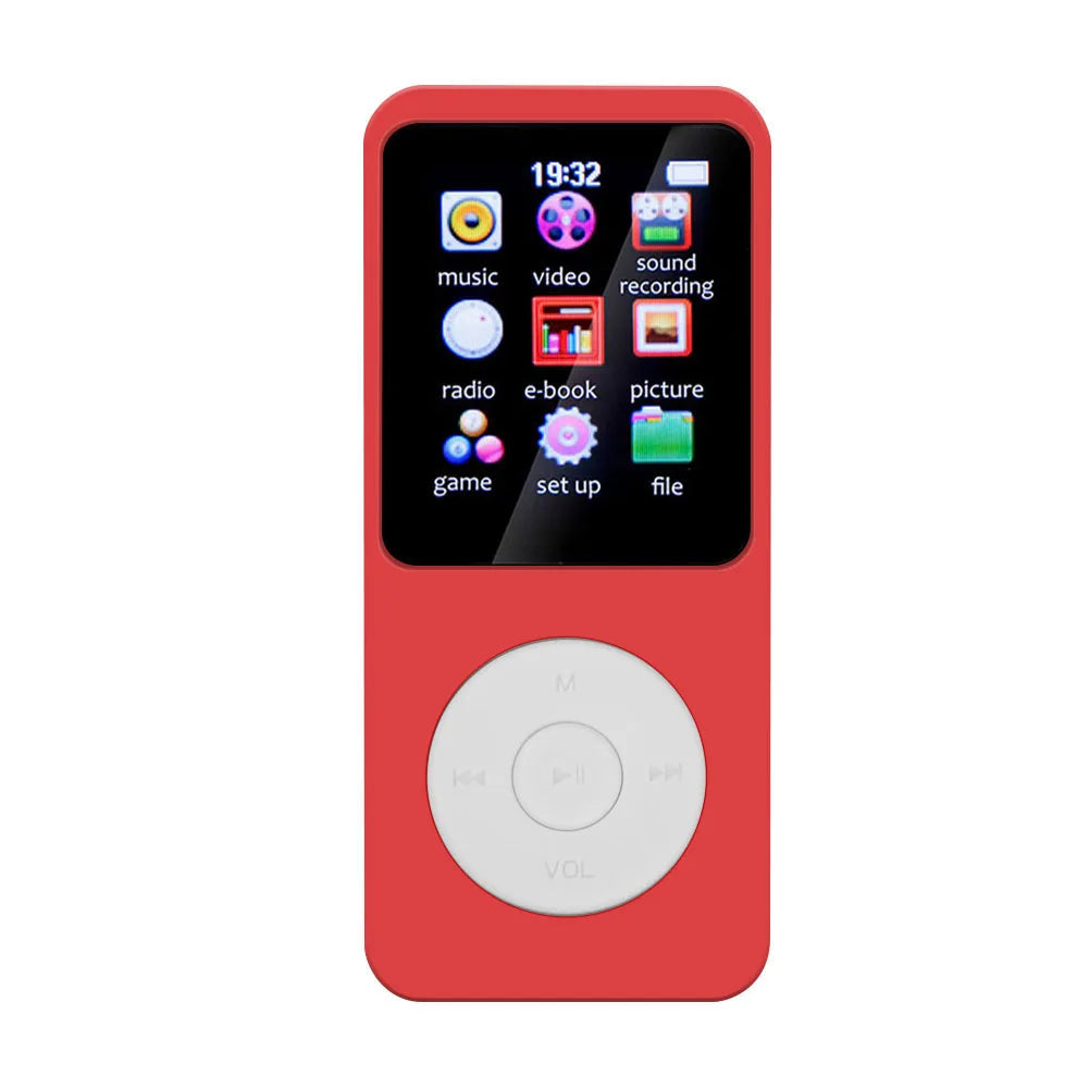 MP3 Player 1.8 in Screen HiFi Lossless Music Player Bluetooth-Compatible5.4 Type-C Music Stereo Player Built-in Speaker for Kids