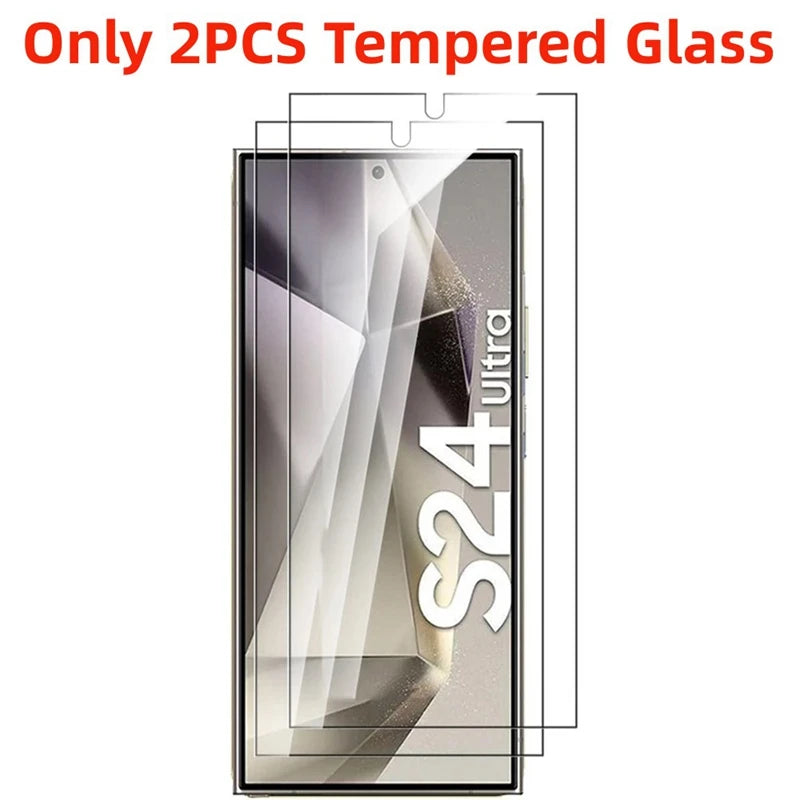 6in1 Tempered Glass For Samsung Galaxy S24 Ultra Screen Protector Camera Lens Protective Film S24 Plus S24+ S24Ultra Lens Glass