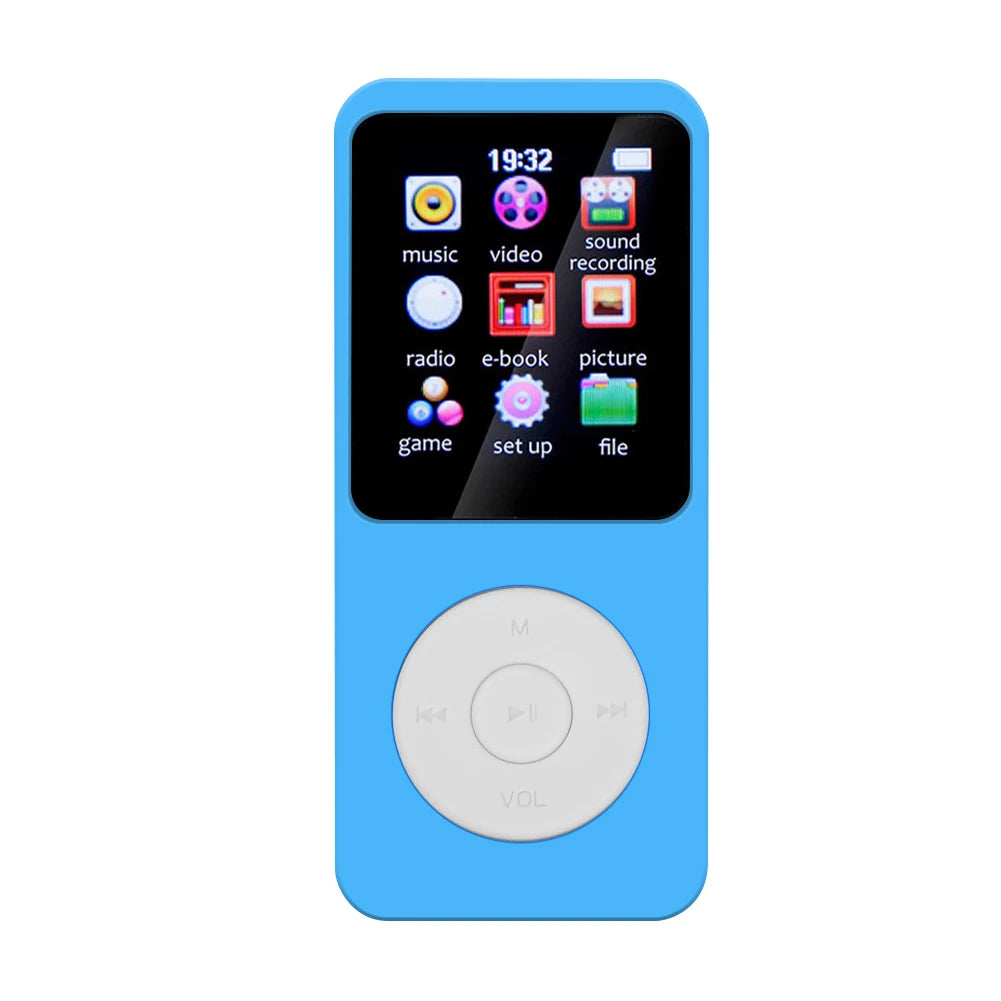MP3 Player 1.8 in Screen HiFi Lossless Music Player Bluetooth-Compatible5.4 Type-C Music Stereo Player Built-in Speaker for Kids