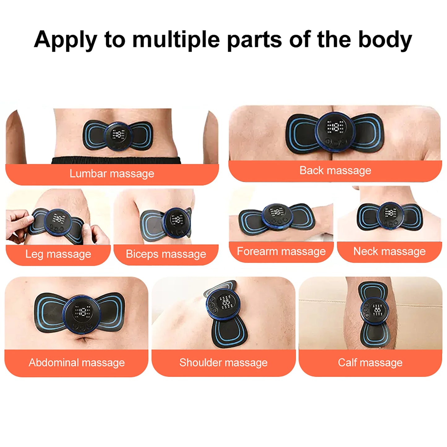 Mini Neck Massager Sähköinen lihasstimulaattori Kohdunkaulan hierontalaastarit Hierontatyynyt Kaukosäädin selän kehon terveydelle