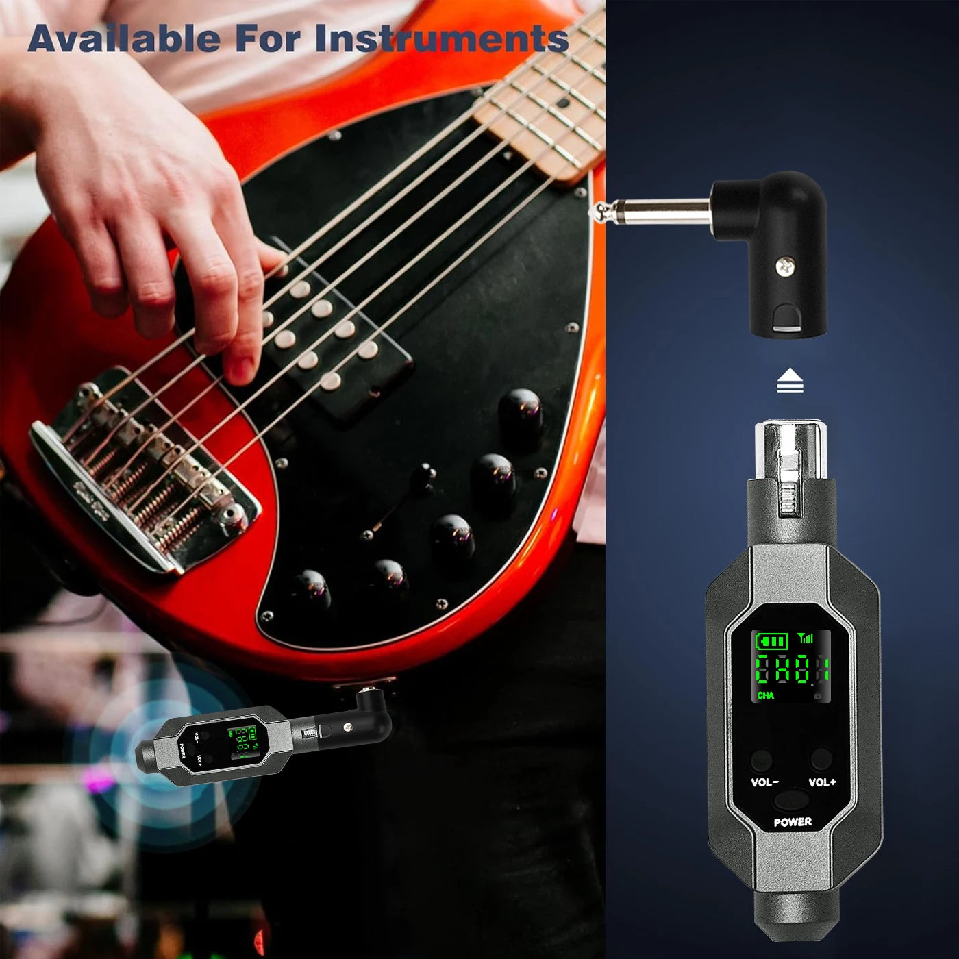 Wired to Wireless Microphone System Wireless Microphone Converter XLR Transmitter and Receiver for Dynamic Microphone