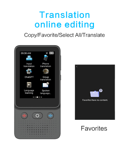 T21 Offline Portable Audio Translator 138 Language Smart Translator In Real Time Smart Voice AI Voice Photo Translator