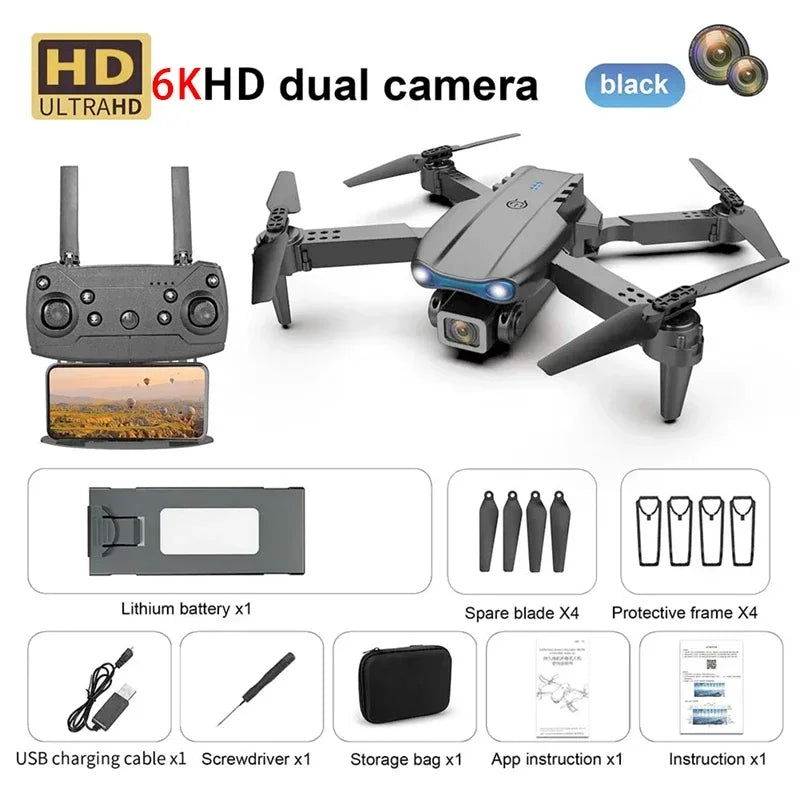 Uusi E99 PRO Drones GPS Professional 8K HD-kameralla FPV 5G Wifi Harjaton moottori Taitettava RC-nelikopteri esteiden välttäminen Dron