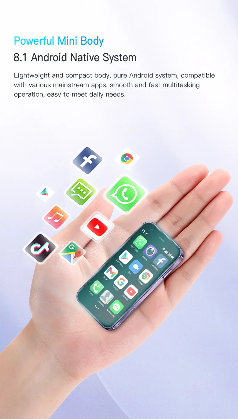 SOYES XS16/XS15 Mini Android Smartphone 3G/4G Network 2GB RAM 16GB ROM 3" Display 5MP Camera Dual SIM With Play Store WhatsAPP