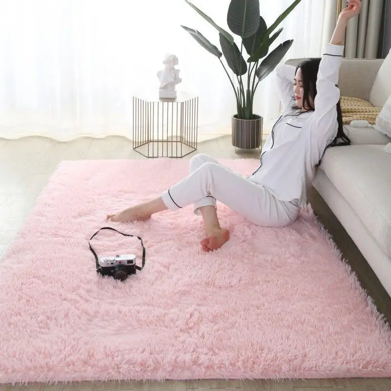 Fluffy Large Carpet Living Room Plush Lounge Rug in The Bedroom Floor Mat Soft Velvet Carpets For Children Kids Decoration 