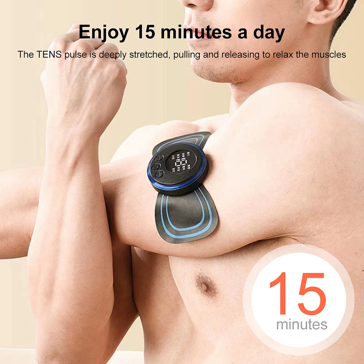 Mini Neck Massager Sähköinen lihasstimulaattori Kohdunkaulan hierontalaastarit Hierontatyynyt Kaukosäädin selän kehon terveydelle