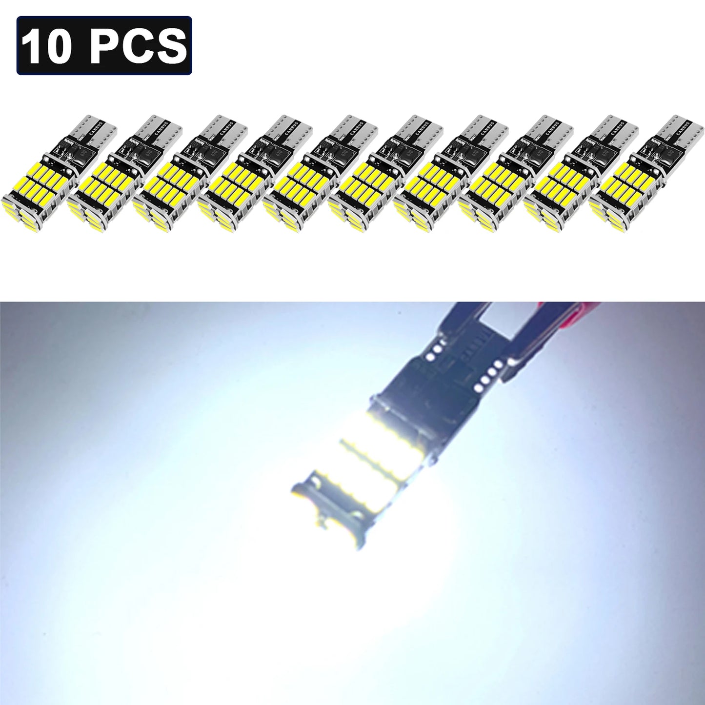 2/4/6/8/10/20 PCS CANBUS T10 W5W LED Bulbs 12V 24V 4014-26SMD 6500K White Car Interior Dome Courtesy Trunk License Plate Lights