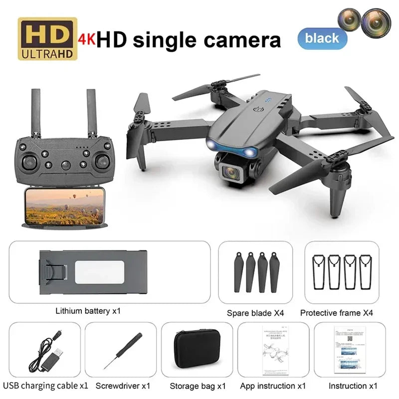 Uusi E99 PRO Drones GPS Professional 8K HD-kameralla FPV 5G Wifi Harjaton moottori Taitettava RC-nelikopteri esteiden välttäminen Dron