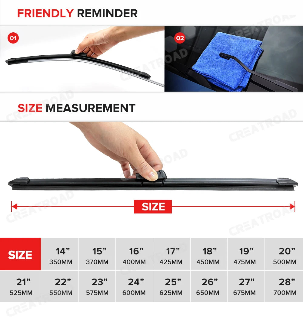 Wiper LHD Front & Rear Wiper Blades Set For VW Golf MK 7 2012 - 2020 Windshield Windscreen Window Brushes 26"+18"+11"