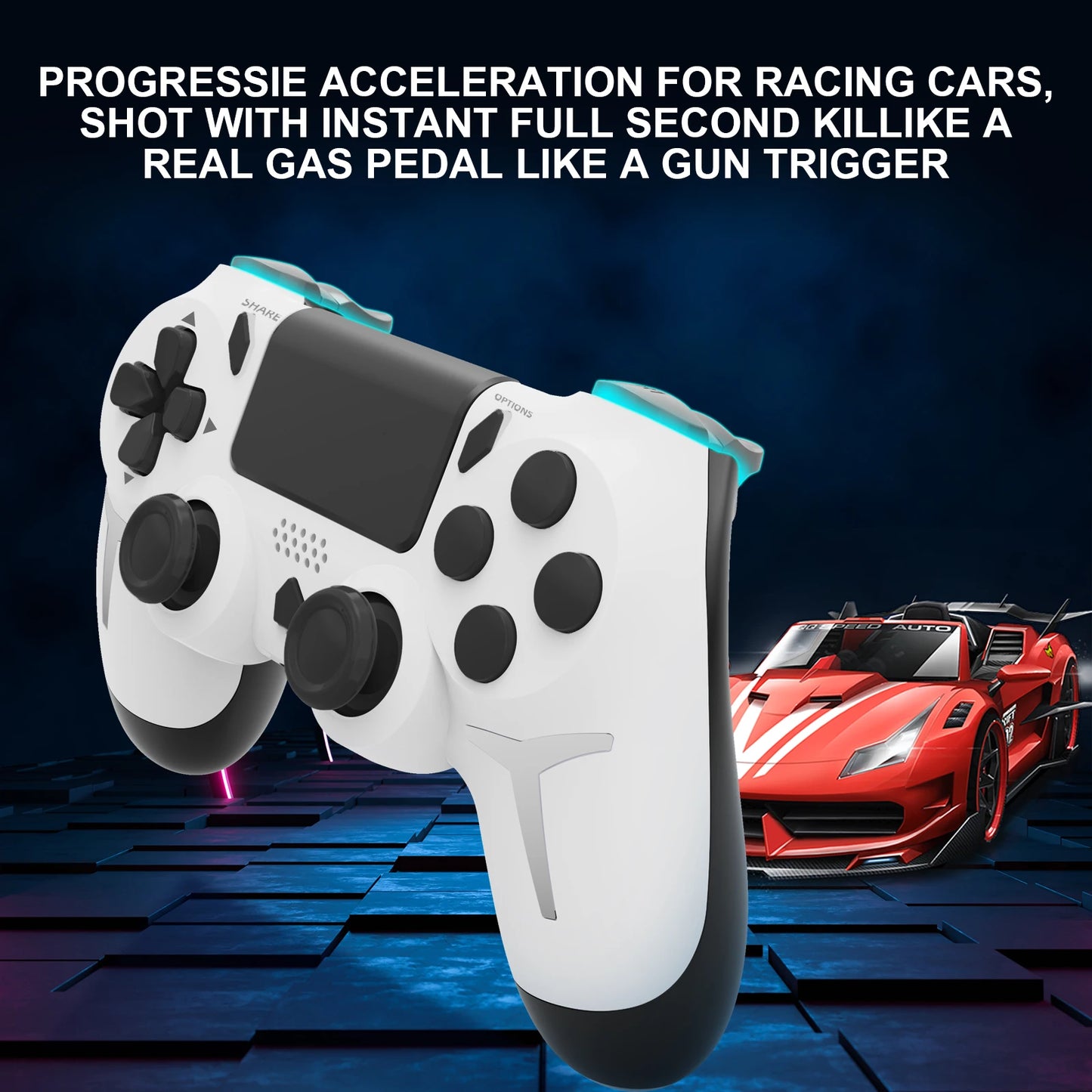 GAMINJA 6-axis Gyroscope Dual Vibration With touch pad Wireless Gamepad Bluetooth Controller For PS4 PS3 Console Computer PC
