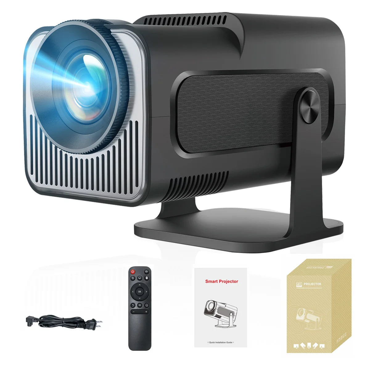 HY320 mini Android Projector Native 720P 1280*720P Support 4K Bluetooth WIFI6 Smart Video Projector Portable HDMI Auto Keystone