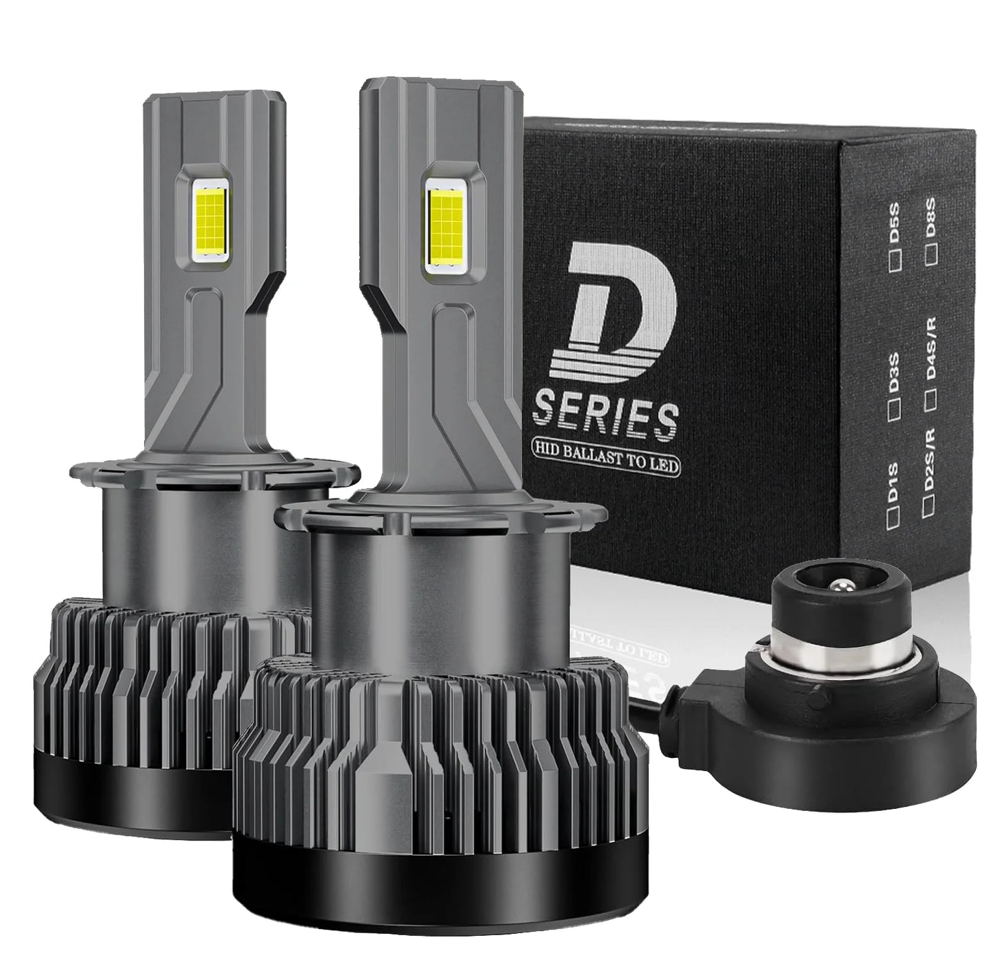 2PCS D2S D4S LED Headlight HID D1S D3S D8S LED Headlamp D2R D4R Bulb 30000LM Xenon Car Light Turbo Lamp Canbus 6000K Plug&Play