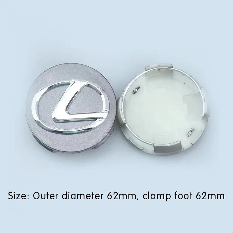 4PCS 62mm Car Wheel Center Hub Emblem For Lexus ES240 ES250 ES350 IS250 IS300 RX270 GS NX300 RX300 RX350 RX400H SL430 CT200
