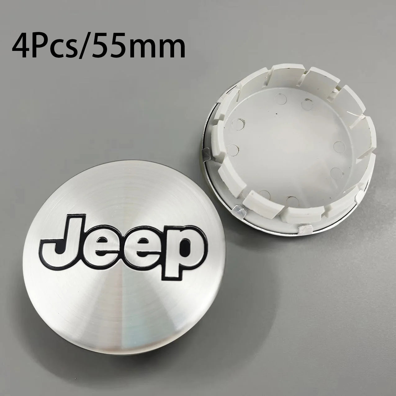 4Pcs 55mm 63mm Jeep Logo Hub Caps Car Wheel Center Cover For Jeep Grand Cherokee Wrangler JK Gladiator Compass Renegade Patriot
