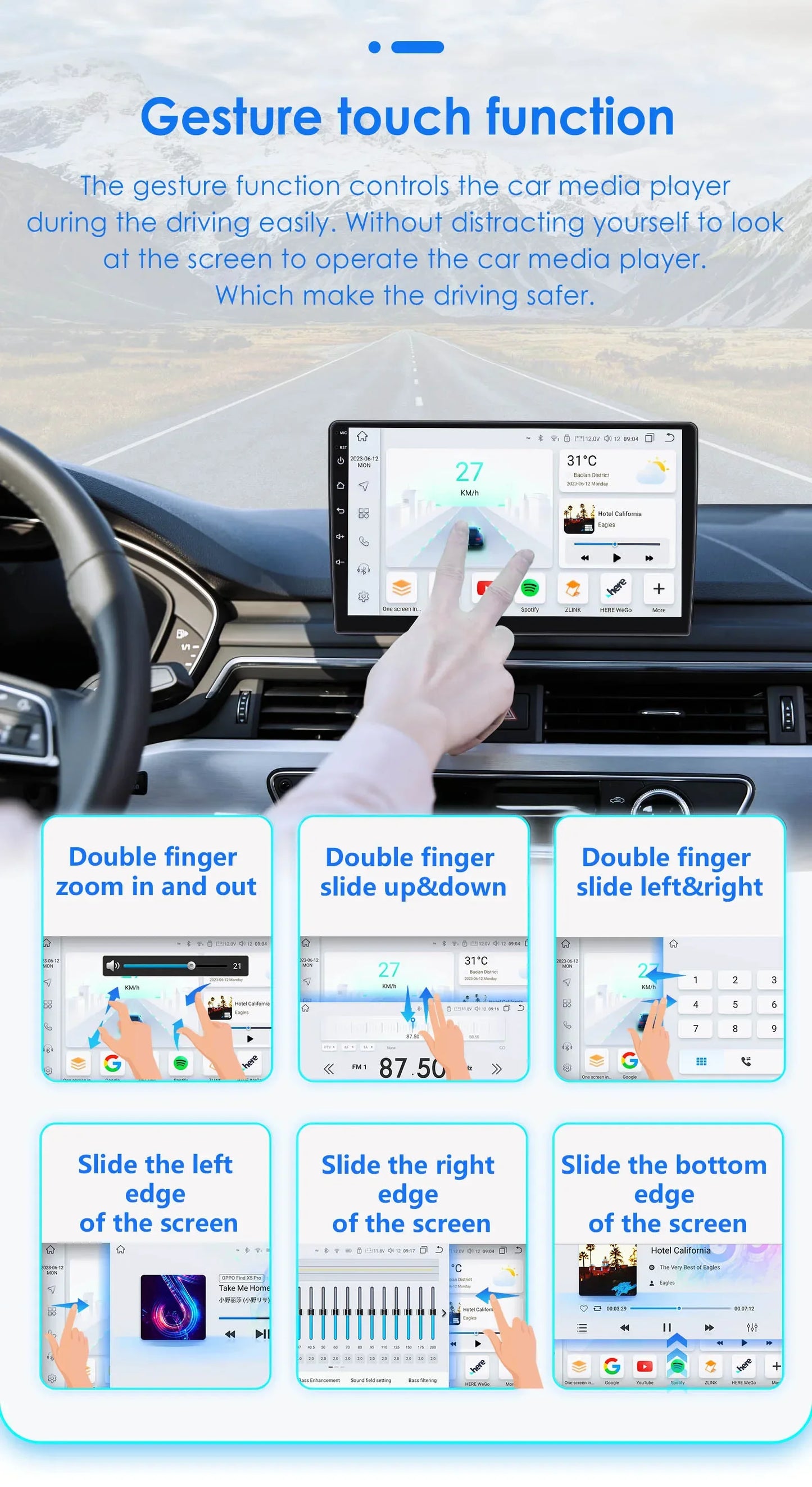 Android Radio Car Multimedia for Fiat Panda 2003 -2012 Android Auto Audio GPS 7862 Stereo Car CarPlay Intelligent Screen Player