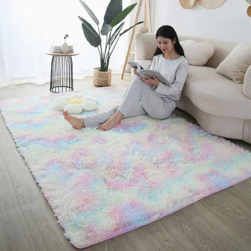 Fluffy Large Carpet Living Room Plush Lounge Rug in The Bedroom Floor Mat Soft Velvet Carpets For Children Kids Decoration 
