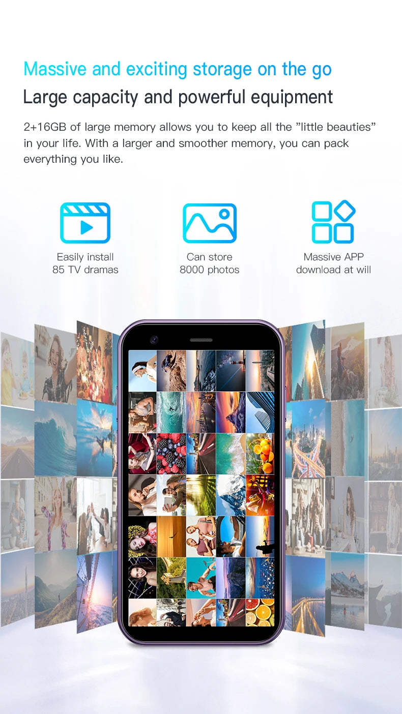 SOYES XS16/XS15 Mini Android Smartphone 3G/4G Network 2GB RAM 16GB ROM 3" Display 5MP Camera Dual SIM With Play Store WhatsAPP