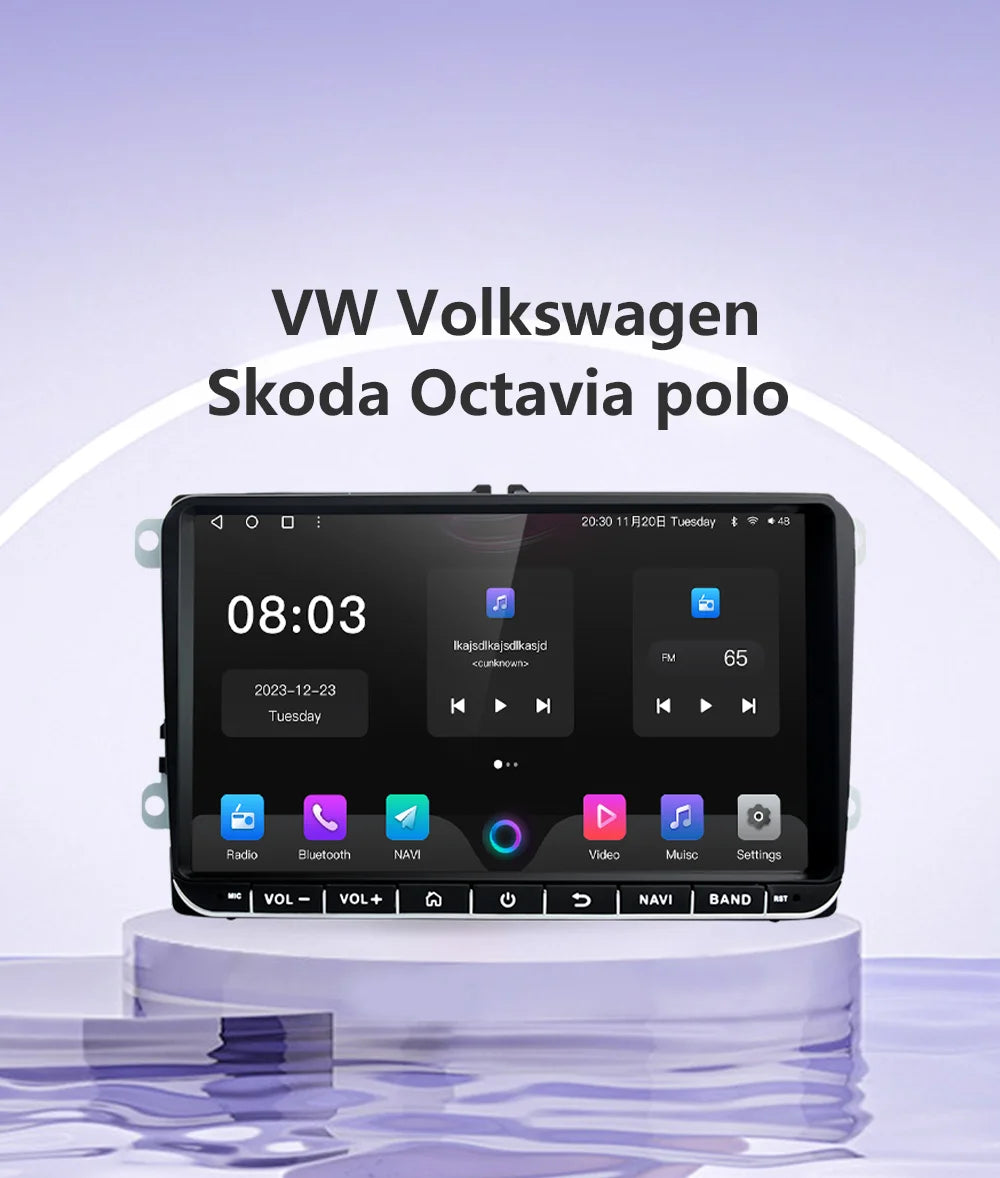 GATAXASKY 9" Car Radio multimedia player For VW Volkswagen Passat B7 B6 Golf Touran Polo Tiguan Jetta 2 din Android 12 Carplay