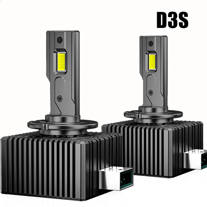 2PCS D2S D4S LED Headlight HID D1S D3S D8S LED Headlamp D2R D4R Bulb 30000LM Xenon Car Light Turbo Lamp Canbus 6000K Plug&Play