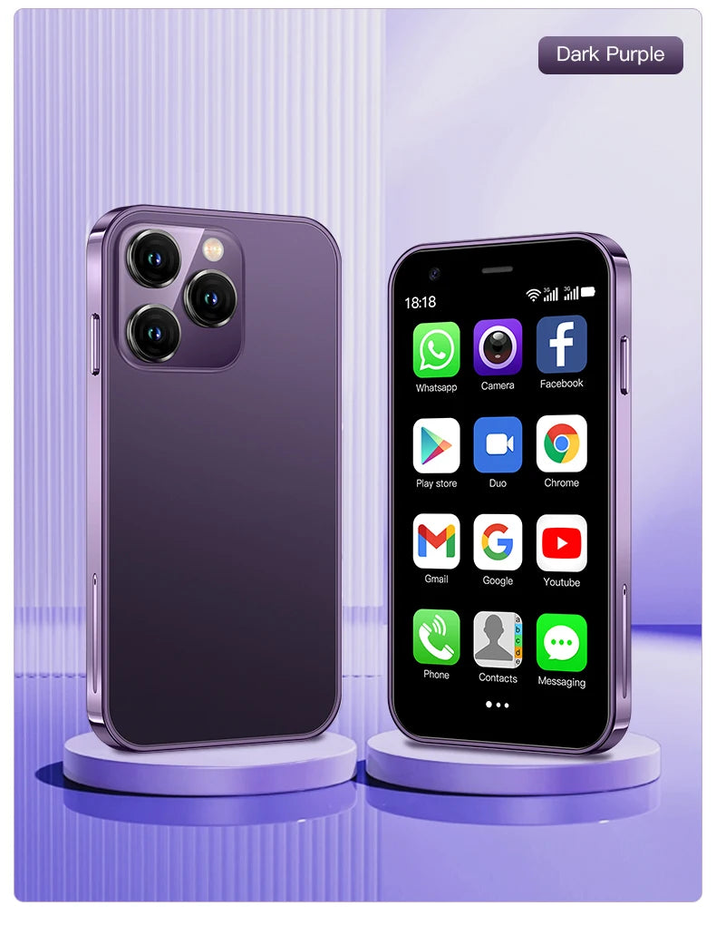 SOYES XS16/XS15 Mini Android Smartphone 3G/4G Network 2GB RAM 16GB ROM 3" Display 5MP Camera Dual SIM With Play Store WhatsAPP