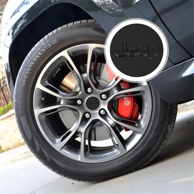 4Pcs 55mm 63mm Jeep Logo Hub Caps Car Wheel Center Cover For Jeep Grand Cherokee Wrangler JK Gladiator Compass Renegade Patriot