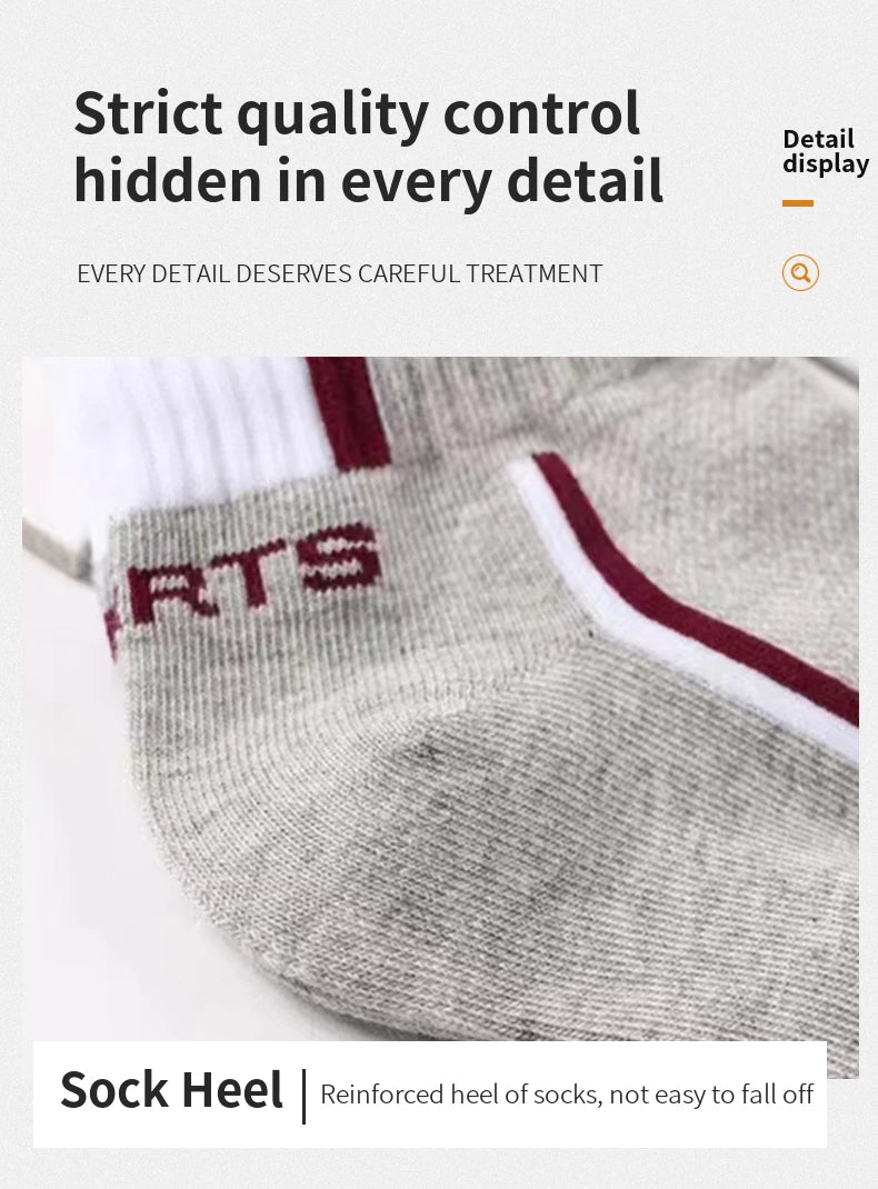 3/4/5/6 Pairs/pack of "Sports" MEN'S Summer Socks, Personalized Boat Socks, Breathable Mesh, Youth Student Socks, Mixed Colors