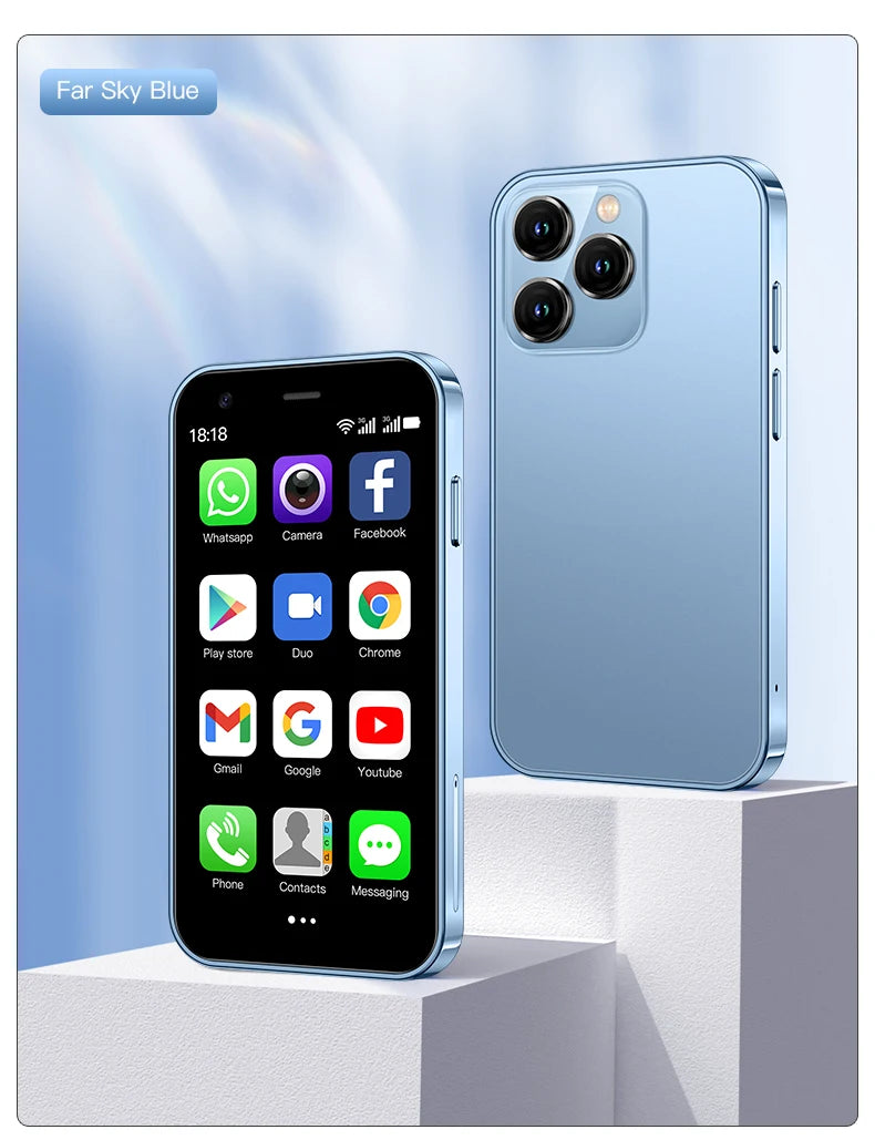 SOYES XS16/XS15 Mini Android Smartphone 3G/4G Network 2GB RAM 16GB ROM 3" Display 5MP Camera Dual SIM With Play Store WhatsAPP