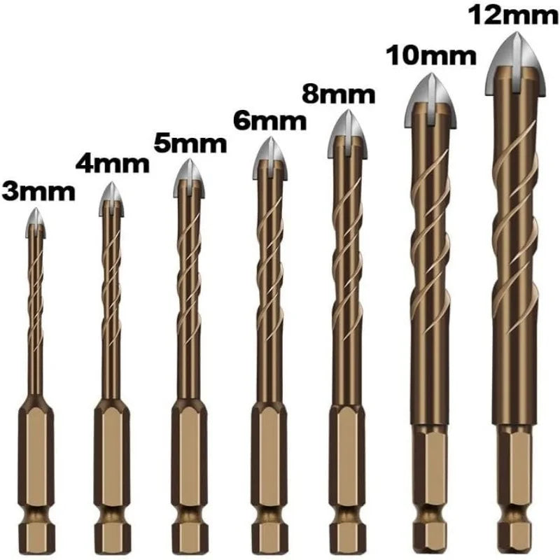 Muuraus Betoniporanterät Lasi Keraaminen Laatta Tiili Muovi Puu Muuraus Kovaseosseinämäreiän avaaja Kuusiokolovarsi 3mm - 12mm